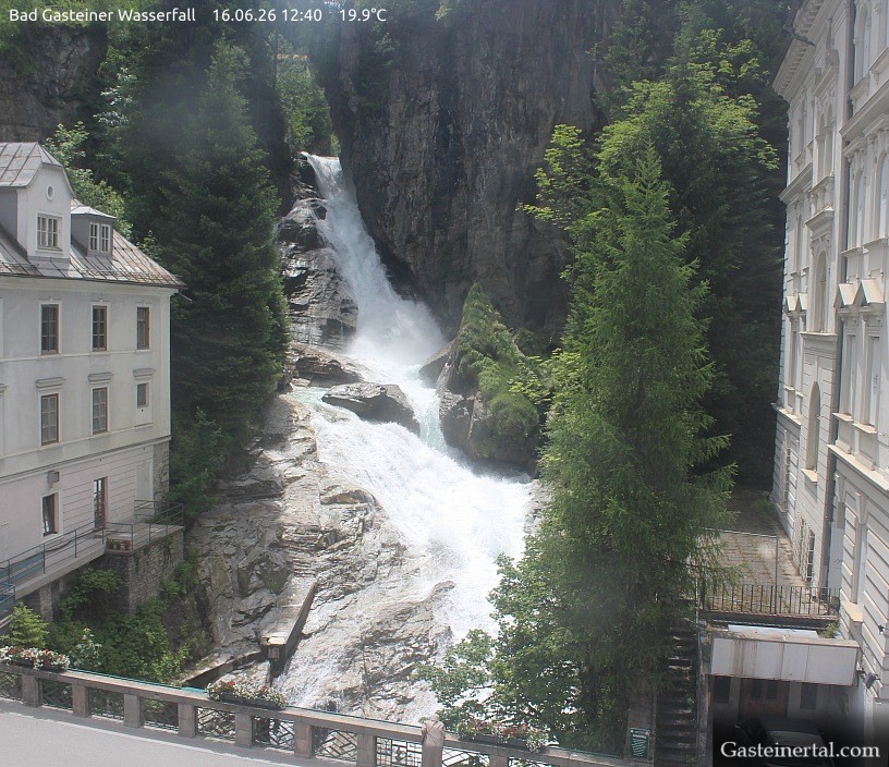 Archived image Webcam Waterfall in Bad Gastein