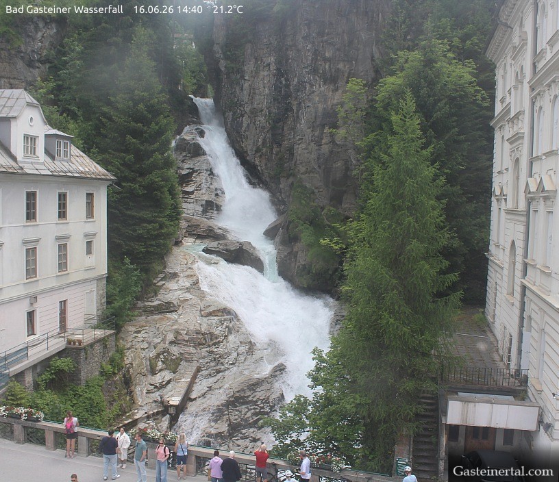 Archived image Webcam Waterfall in Bad Gastein