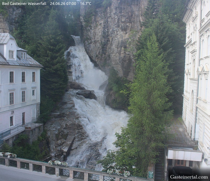 Archived image Webcam Waterfall in Bad Gastein