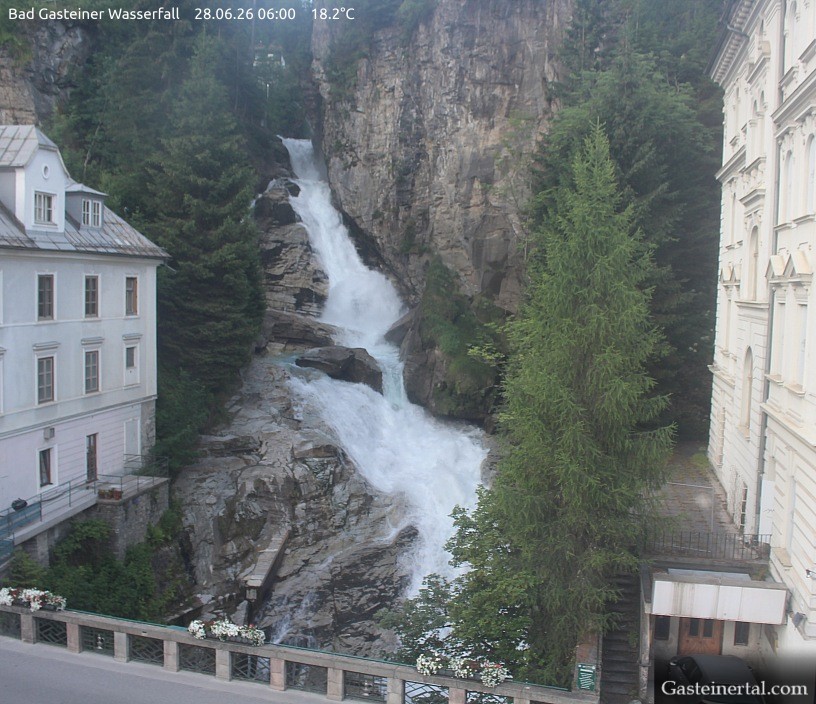 Archived image Webcam Waterfall in Bad Gastein