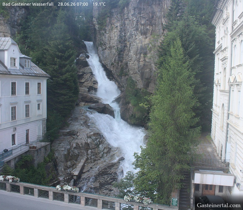 Archived image Webcam Waterfall in Bad Gastein