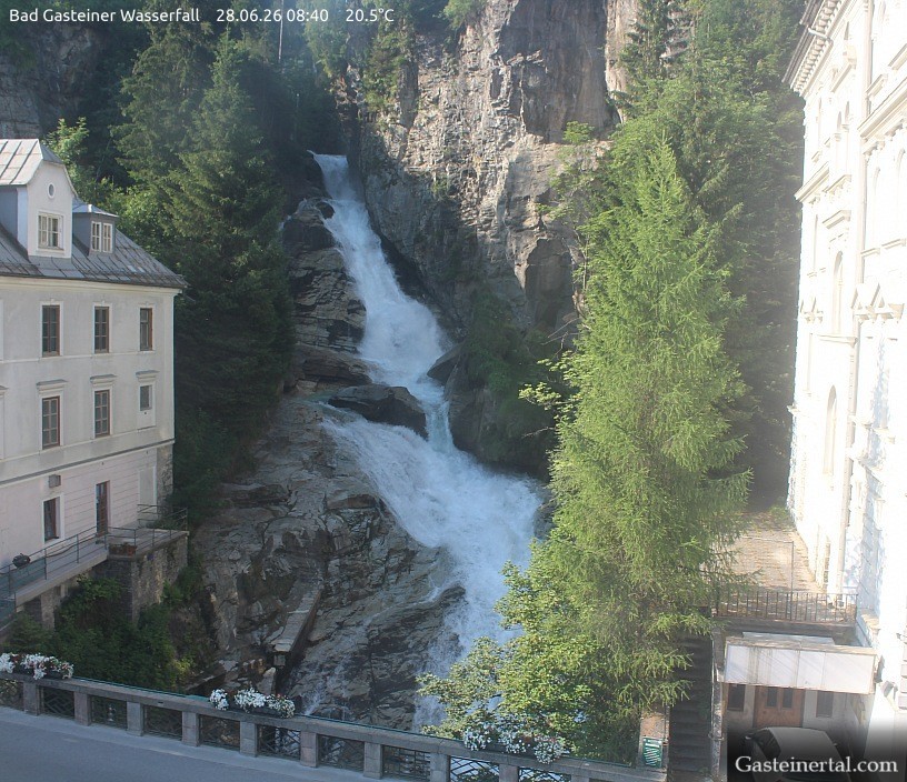 Archived image Webcam Waterfall in Bad Gastein