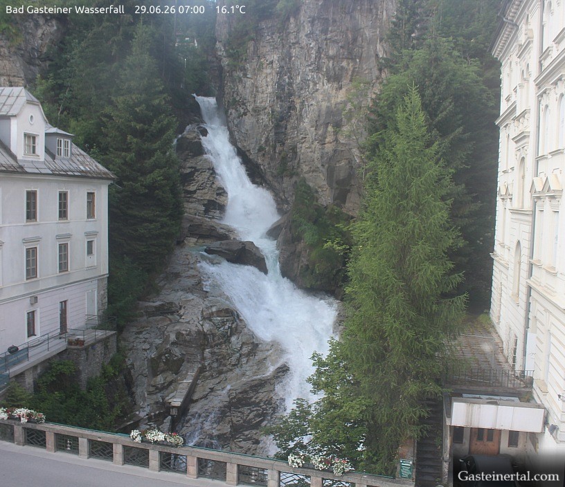 Archived image Webcam Waterfall in Bad Gastein