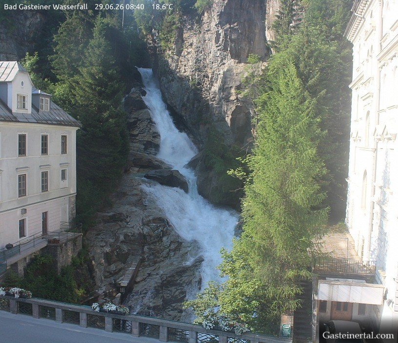 Archived image Webcam Waterfall in Bad Gastein