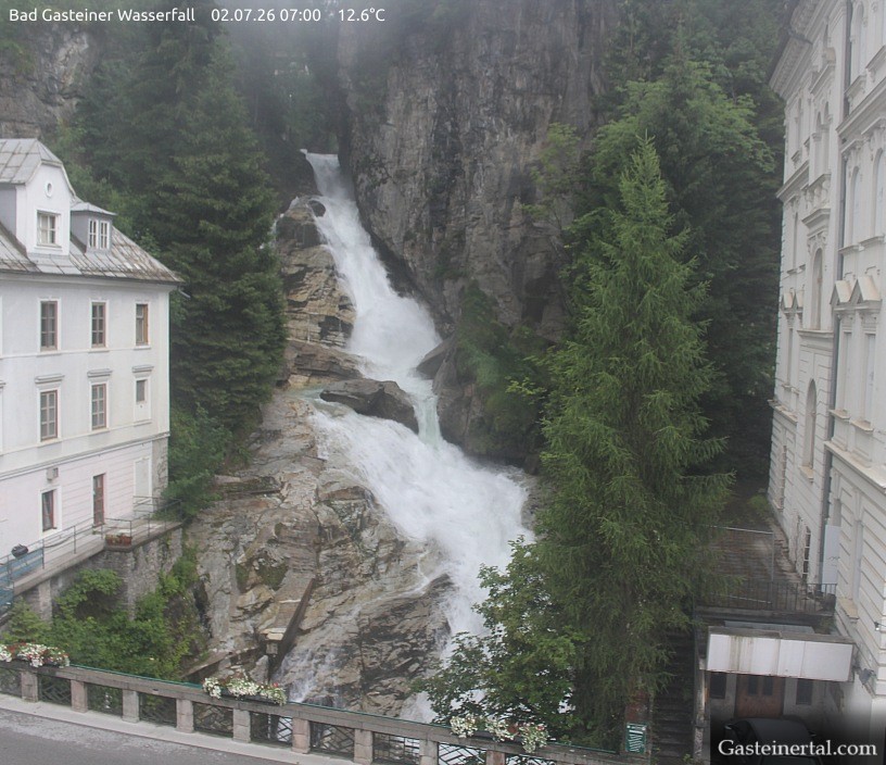Archiv Foto Webcam Wasserfall in Bad Gastein