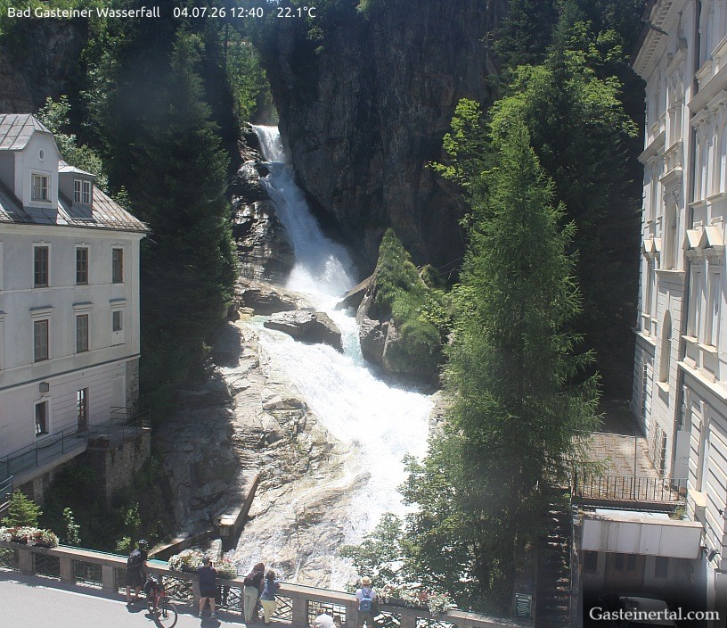 Archived image Webcam Waterfall in Bad Gastein