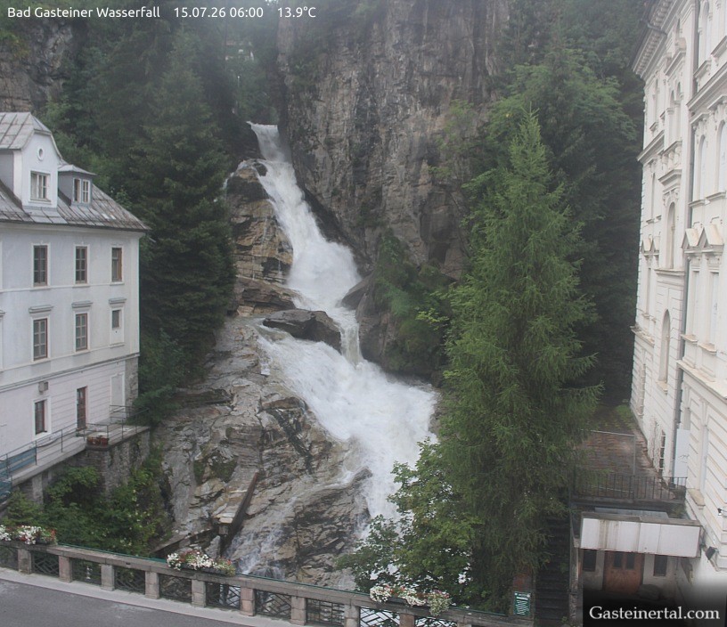 Archived image Webcam Waterfall in Bad Gastein