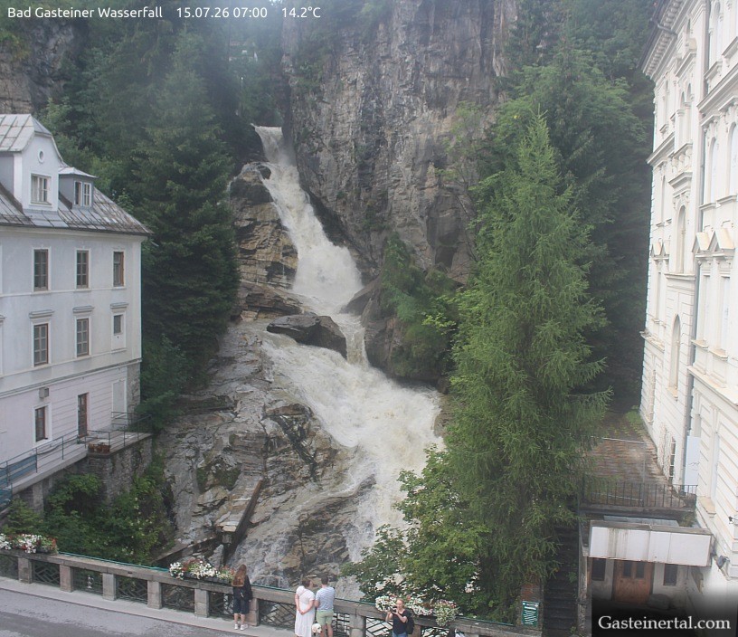 Archived image Webcam Waterfall in Bad Gastein