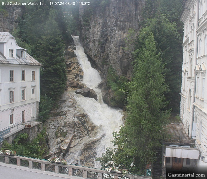 Archived image Webcam Waterfall in Bad Gastein