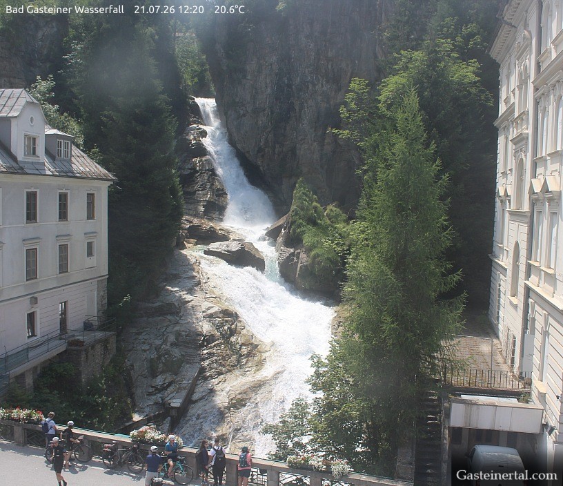 Archived image Webcam Waterfall in Bad Gastein