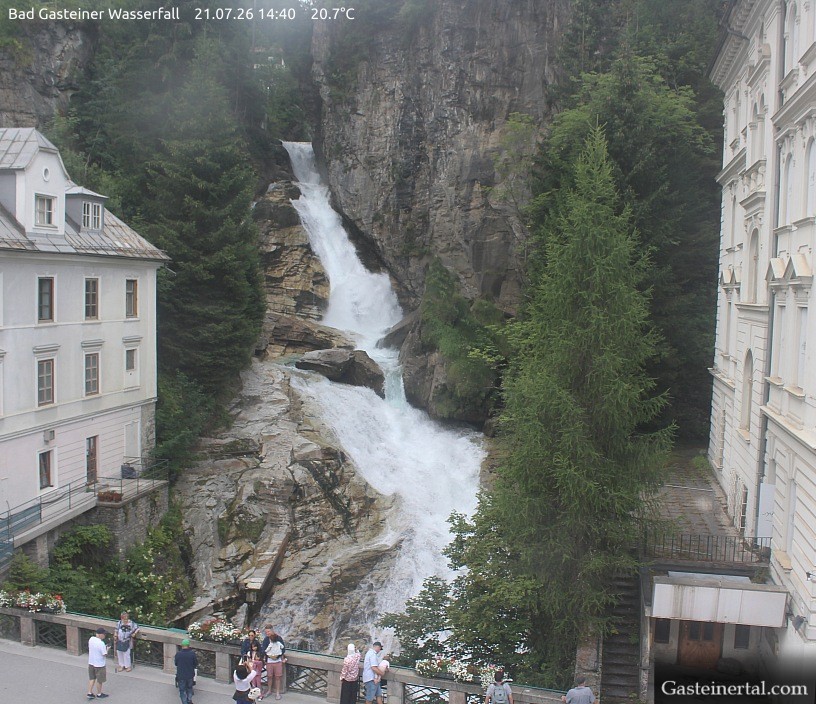 Archived image Webcam Waterfall in Bad Gastein