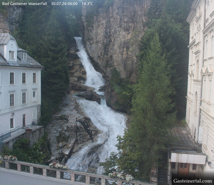 Archived image Webcam Waterfall in Bad Gastein