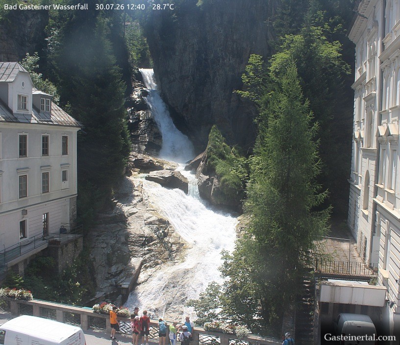 Archived image Webcam Waterfall in Bad Gastein