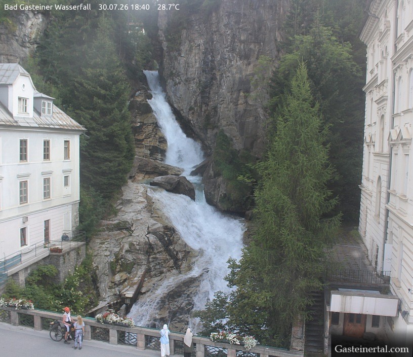 Archived image Webcam Waterfall in Bad Gastein
