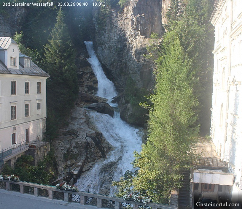 Archived image Webcam Waterfall in Bad Gastein