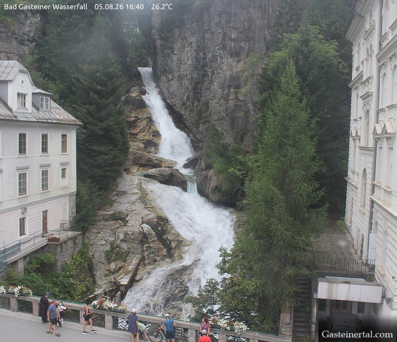 Archived image Webcam Waterfall in Bad Gastein