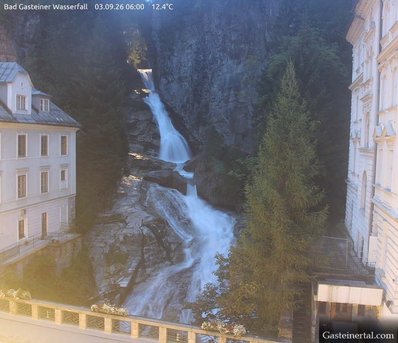 Archived image Webcam Waterfall in Bad Gastein