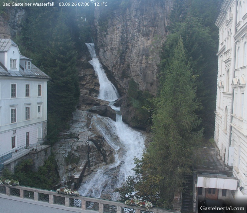 Archived image Webcam Waterfall in Bad Gastein
