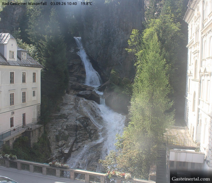 Archived image Webcam Waterfall in Bad Gastein