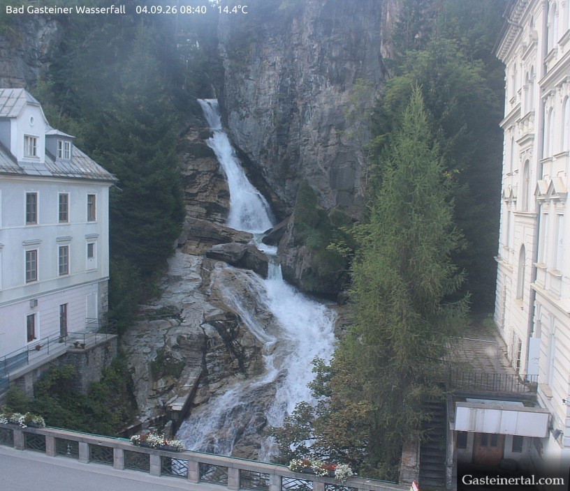 Archived image Webcam Waterfall in Bad Gastein