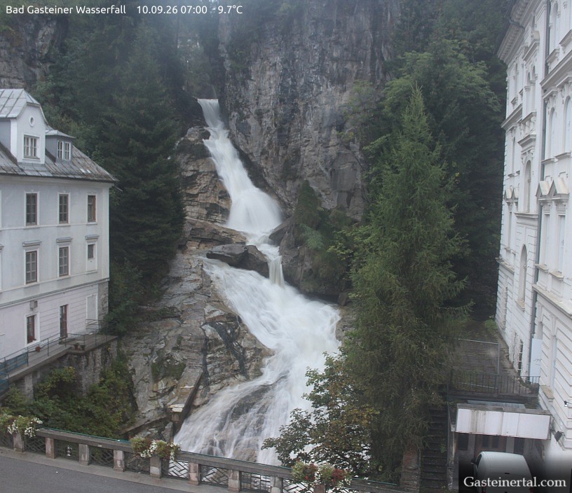 Archived image Webcam Waterfall in Bad Gastein