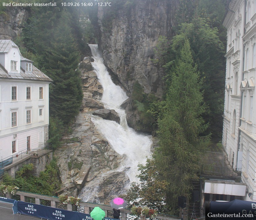 Archived image Webcam Waterfall in Bad Gastein