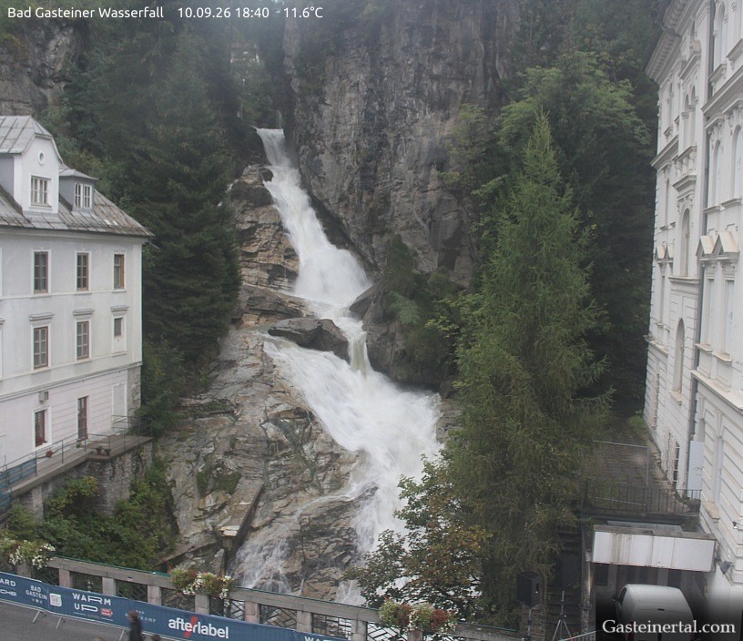 Archived image Webcam Waterfall in Bad Gastein