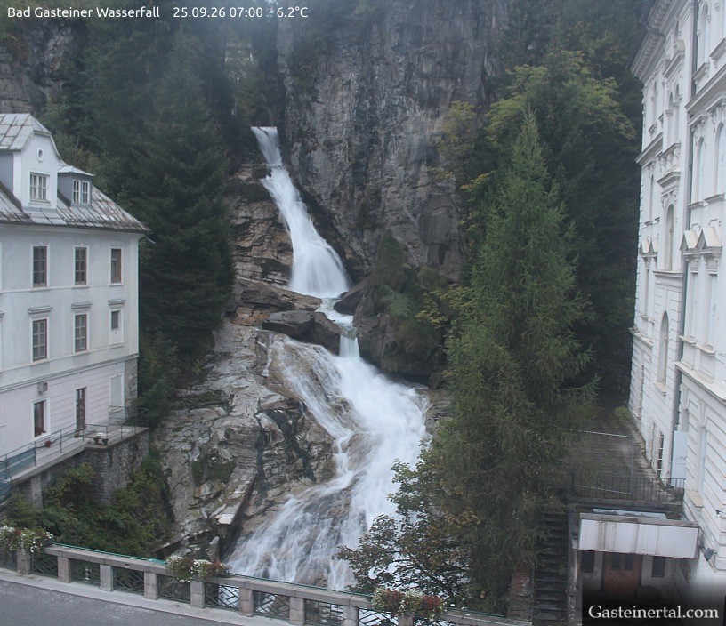 Archived image Webcam Waterfall in Bad Gastein