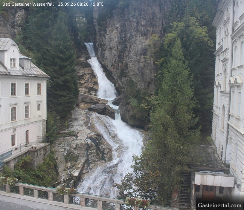 Archived image Webcam Waterfall in Bad Gastein