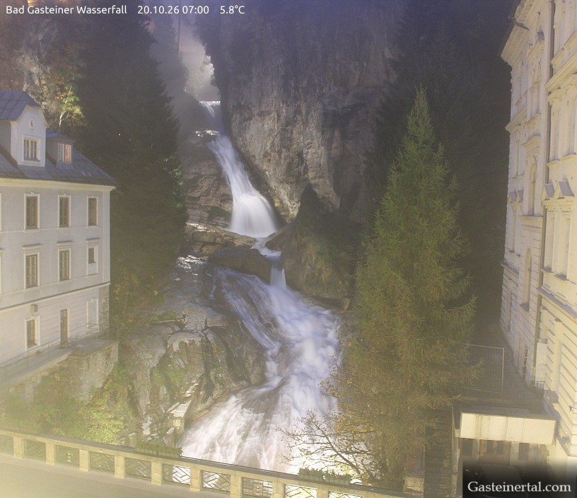 Archived image Webcam Waterfall in Bad Gastein