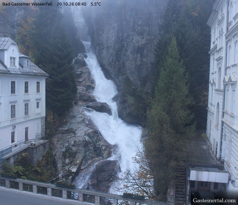 Archived image Webcam Waterfall in Bad Gastein