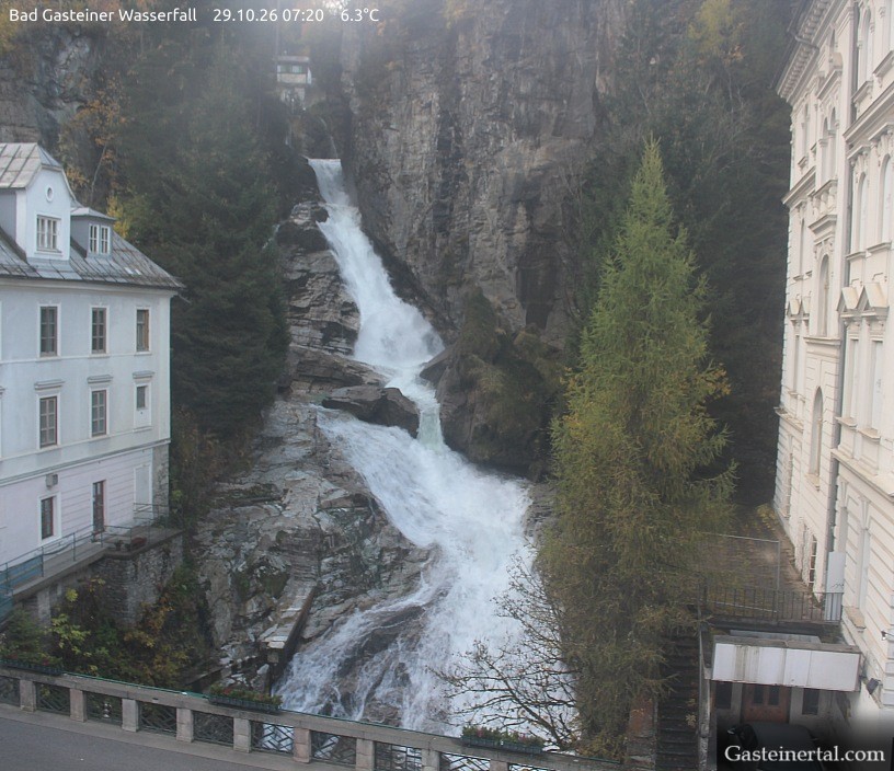 Archived image Webcam Waterfall in Bad Gastein