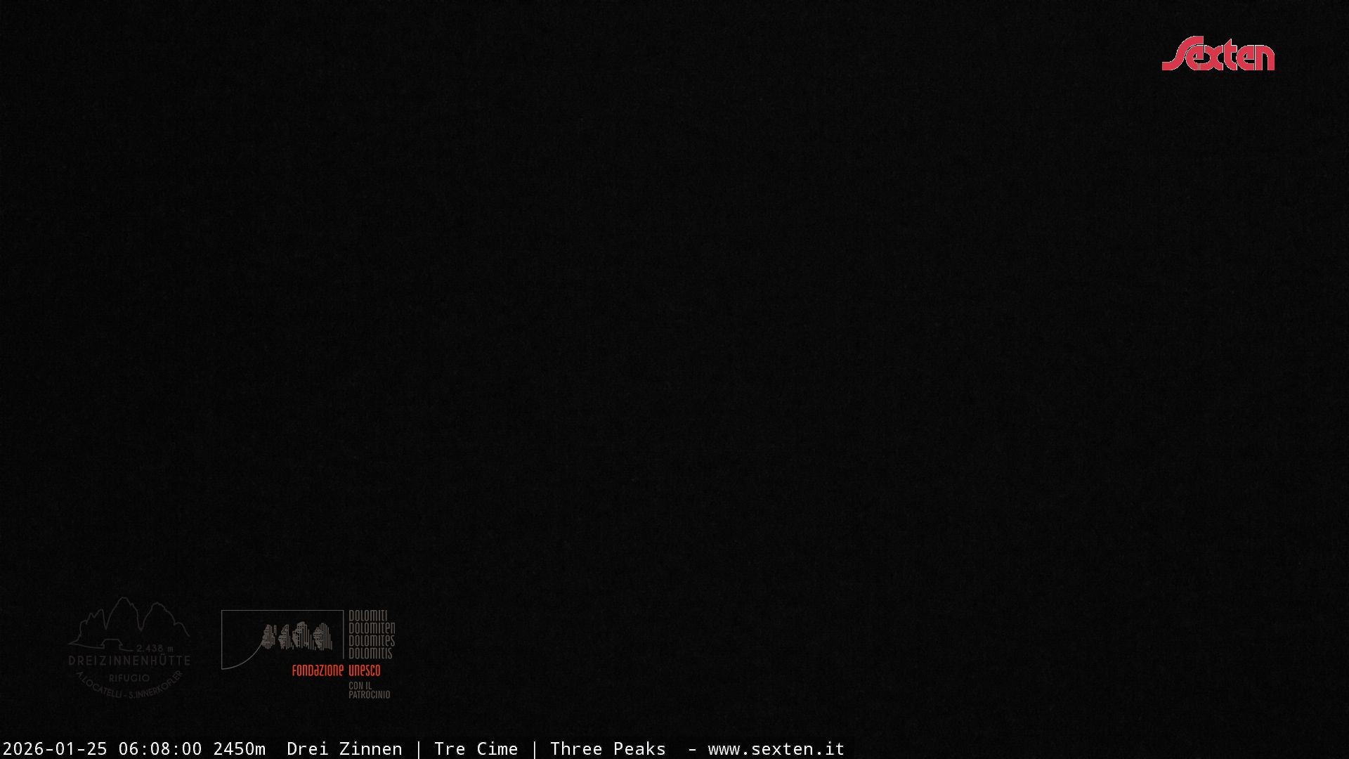 Archiv Foto Webcam Blick auf die 3 Zinnen von der Dreizinnenhütte