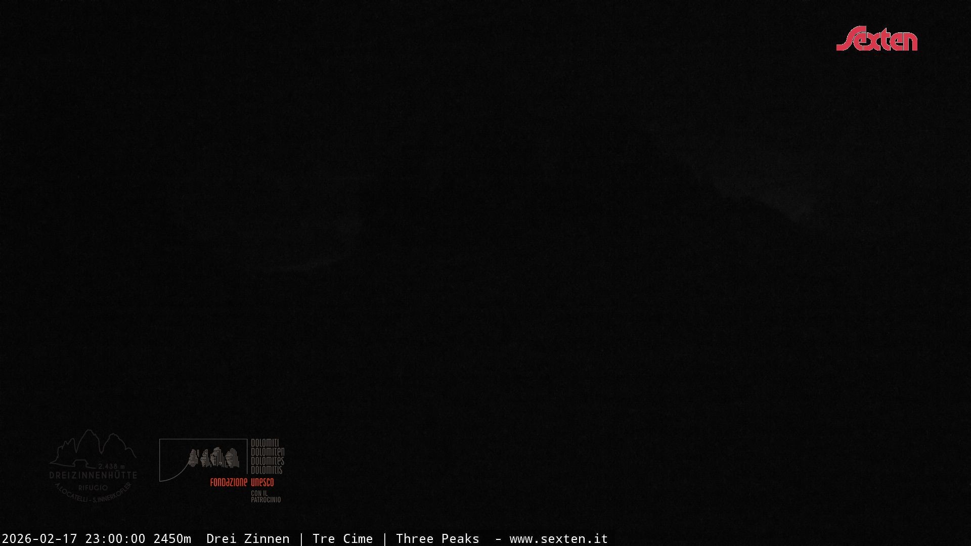 Archiv Foto Webcam Blick auf die 3 Zinnen von der Dreizinnenhütte