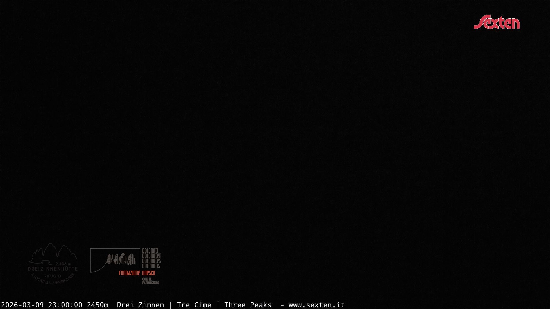 Archiv Foto Webcam Blick auf die 3 Zinnen von der Dreizinnenhütte