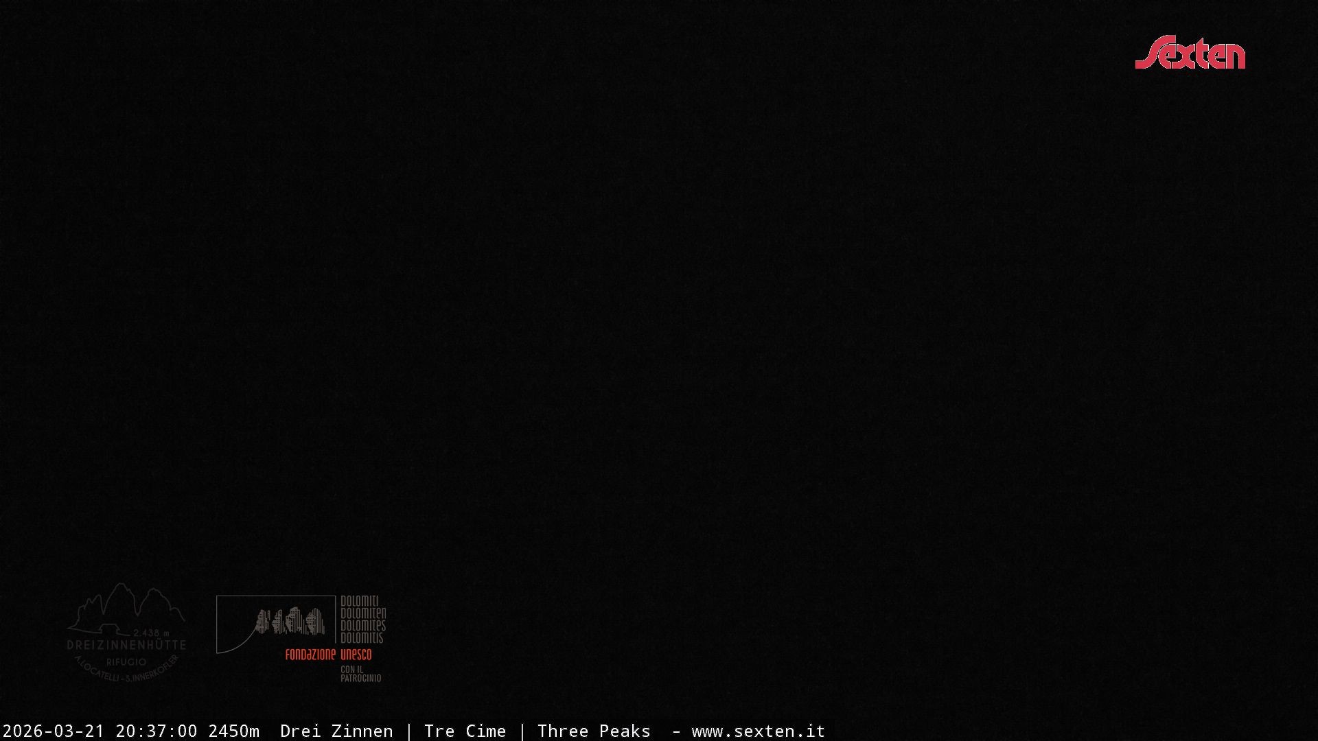 Archiv Foto Webcam Blick auf die 3 Zinnen von der Dreizinnenhütte