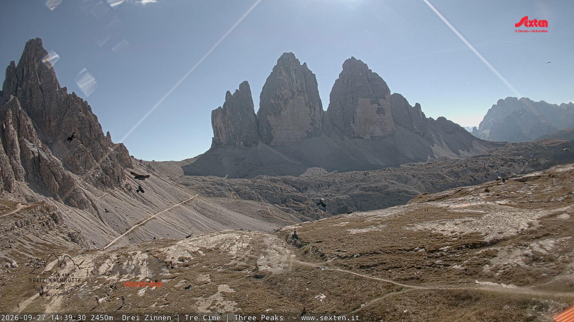 Archived image Webcam Dolomites South Tyrol: Mountain Hut Antonio Locatelli