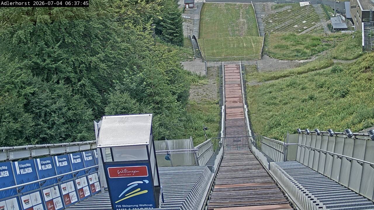 Archived image Webcam Willingen: View Ski Jumping Area