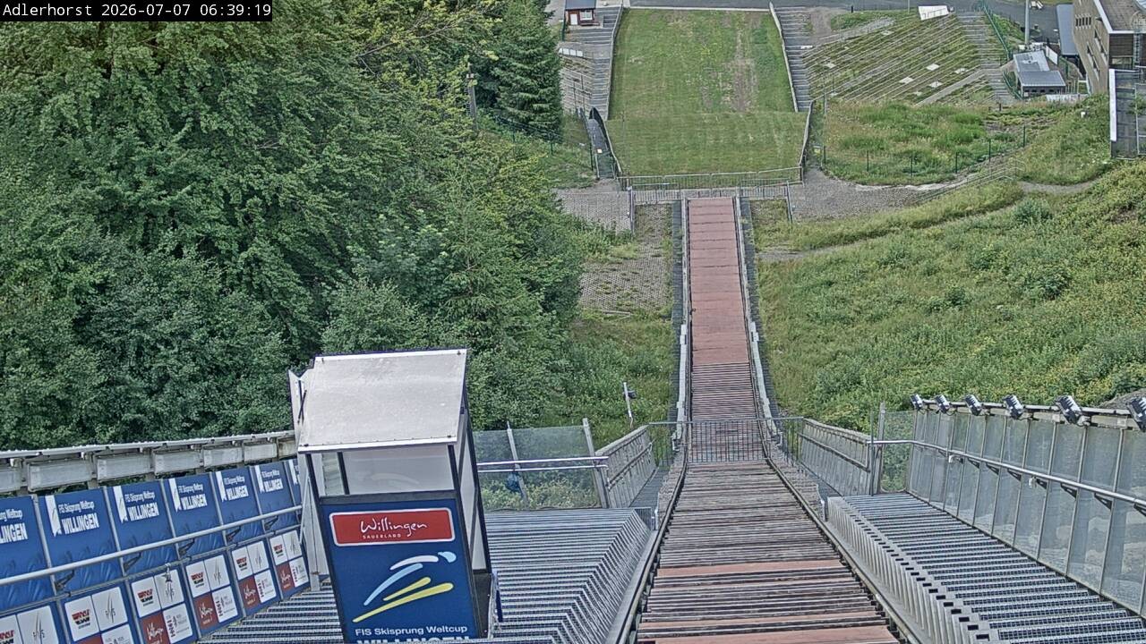 Archived image Webcam Willingen: View Ski Jumping Area