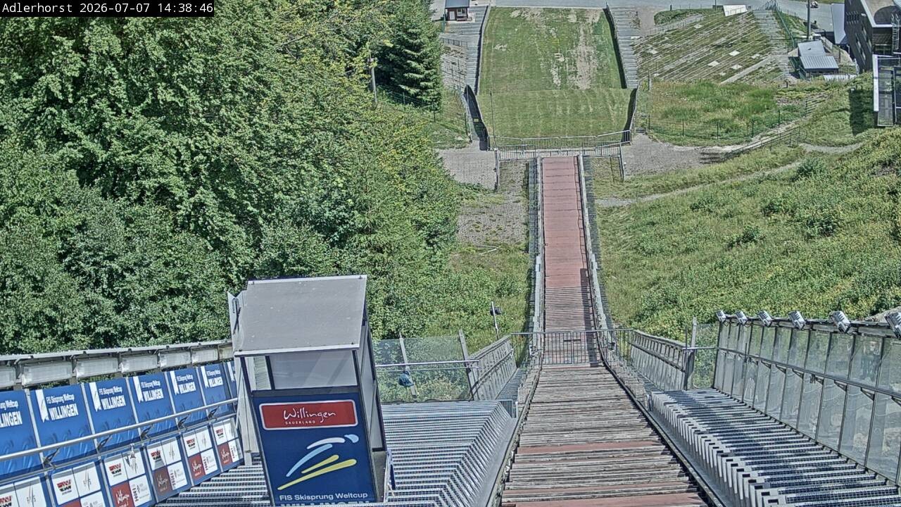 Archived image Webcam Willingen: View Ski Jumping Area