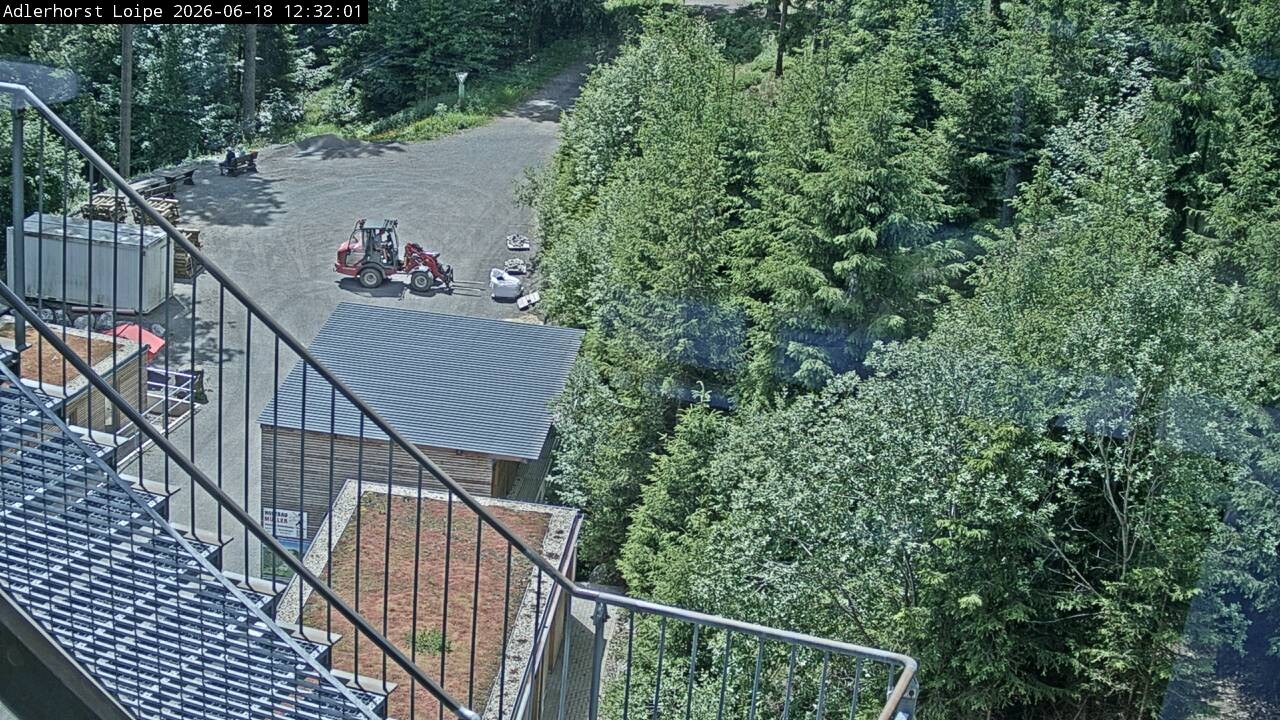 Archived image Webcam Willingen: Trail at Ski Jumping Area