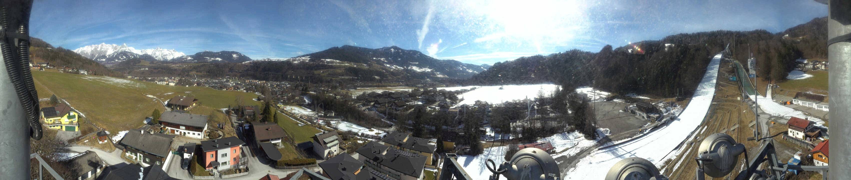 Archived image Webcam Bischofshofen - Village and Ski Jumping Area