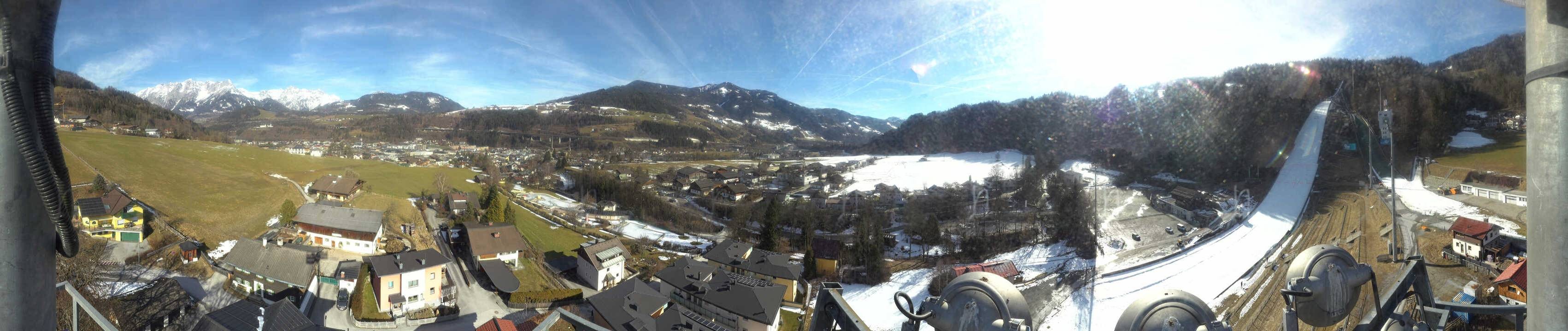 Archived image Webcam Bischofshofen - Village and Ski Jumping Area