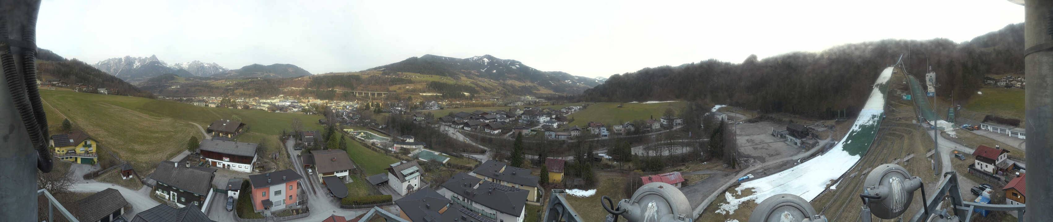 Archived image Webcam Bischofshofen - Village and Ski Jumping Area