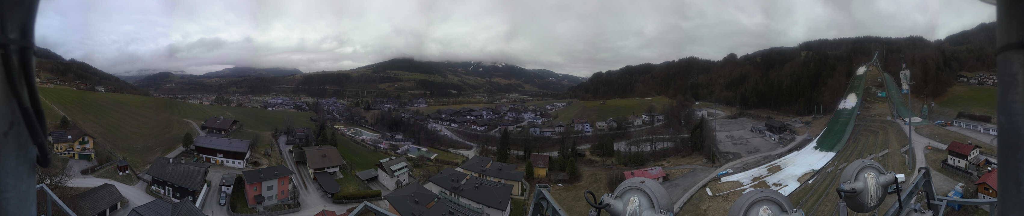 Archived image Webcam Bischofshofen - Village and Ski Jumping Area