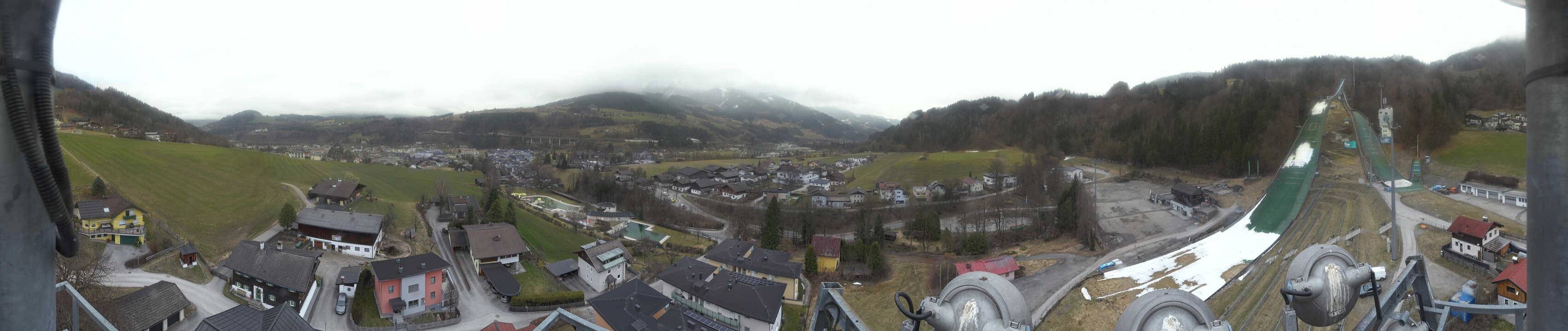 Archived image Webcam Bischofshofen - Village and Ski Jumping Area