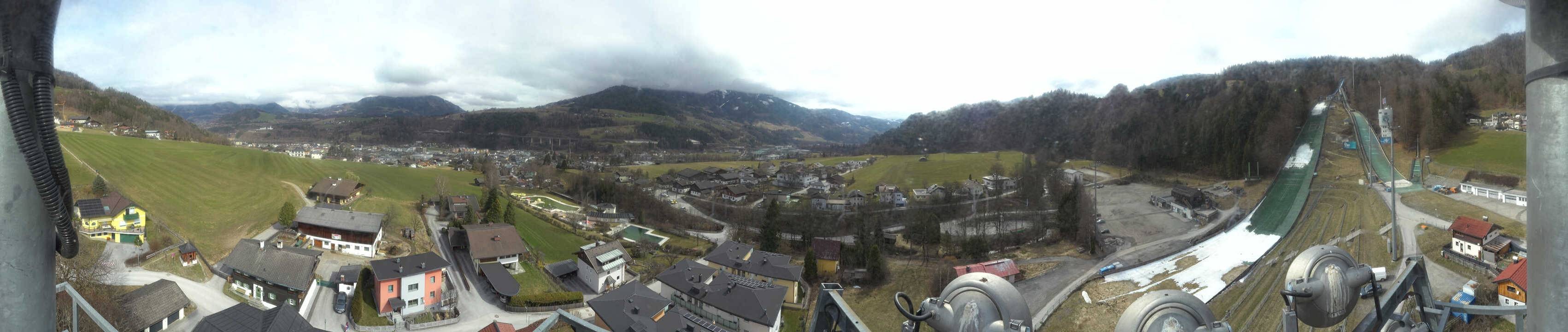 Archived image Webcam Bischofshofen - Village and Ski Jumping Area