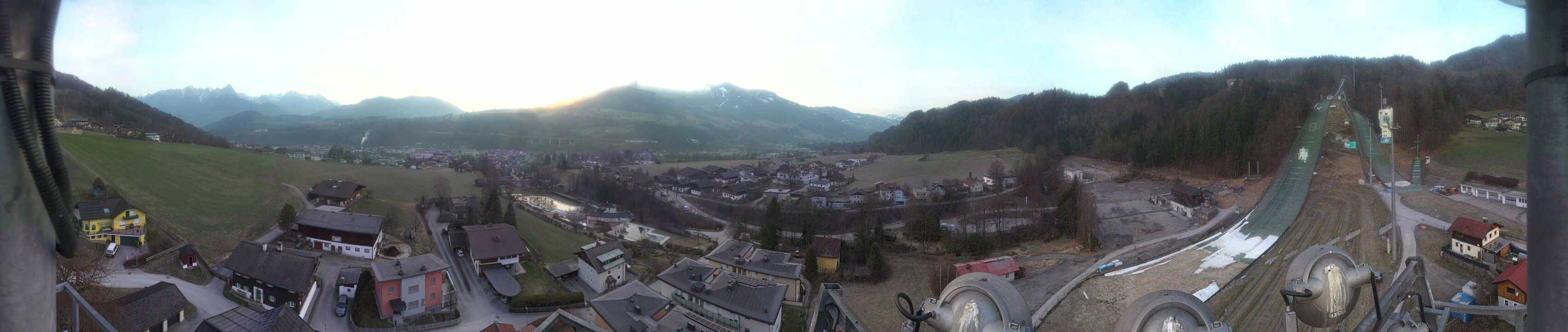 Archived image Webcam Bischofshofen - Village and Ski Jumping Area