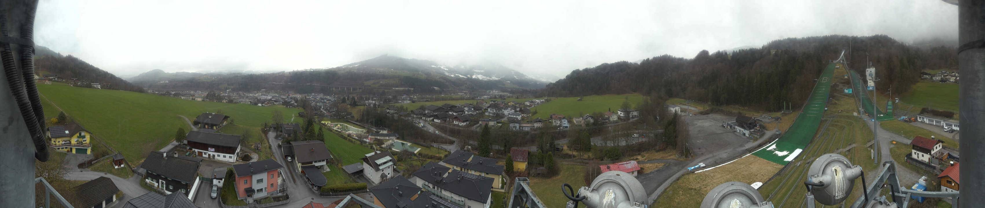 Archived image Webcam Bischofshofen - Village and Ski Jumping Area