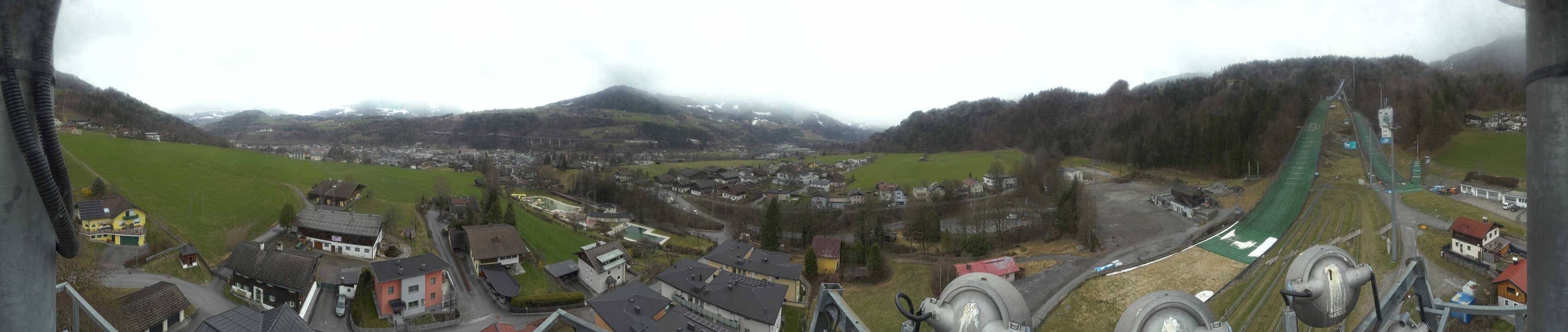 Archived image Webcam Bischofshofen - Village and Ski Jumping Area